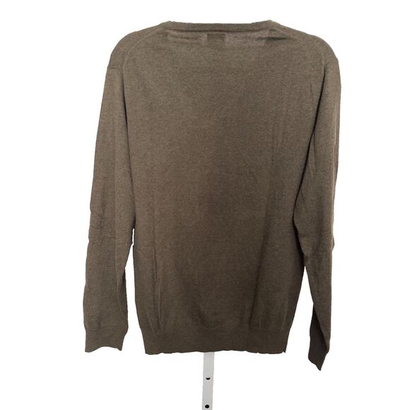 J. Crew Sweater Men’s Small Green Cotton and Cashmere V-Neck Pullover - Picture 5 of 5